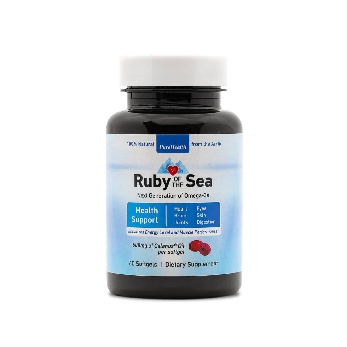 Ruby of the Sea® Oil 500mg - 60 softgels per bottle
